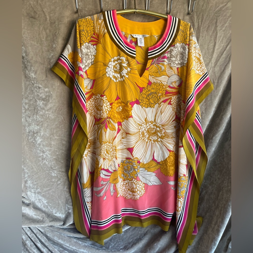 Trina Turk Theodora Silk Caftan Dress π΅xs/s - Picture 4 of 11